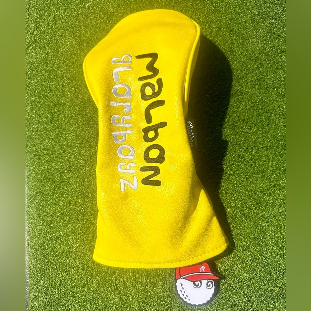 Malbon Gloryboyz yellow driver head cover